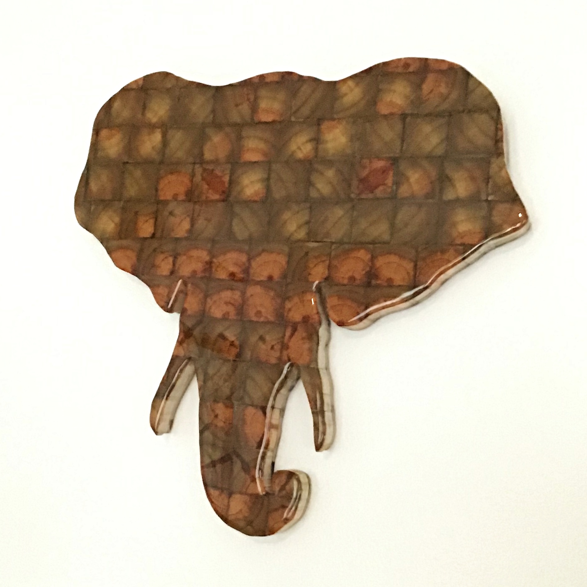 Elephant head wall decor- wood mosaic - Image 2